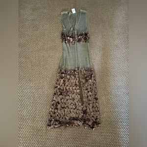 Sleeve less long cardigan